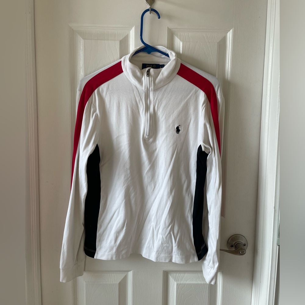 RALPH LAUREN POLO SWEATER 1/4 ZIP WOMENS TOP SHIRT LONG SLEEVE BASE LAYER S